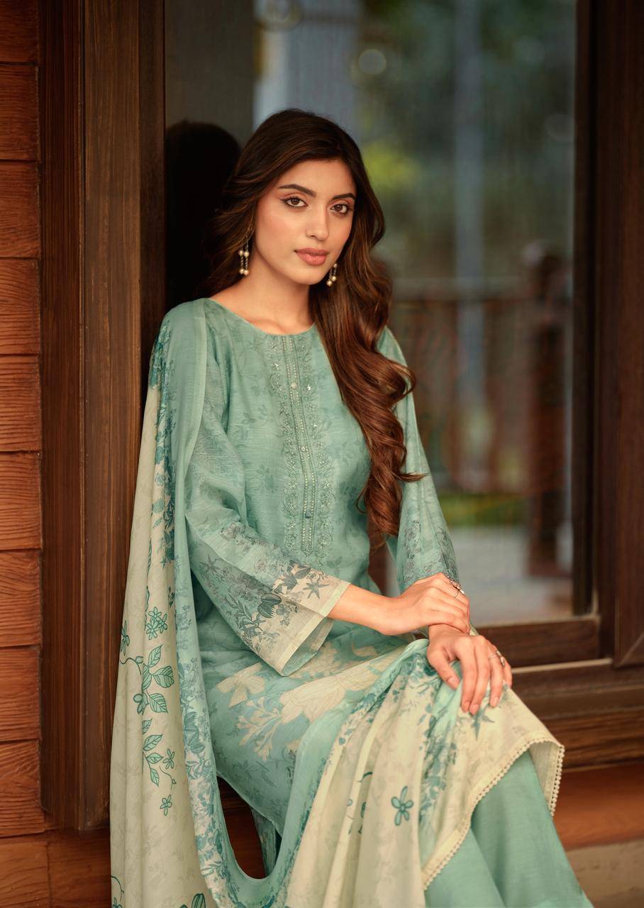 SAFIRA By SANNA Fashion 11149 TO 11154 series Beautiful Festive Suits Stylish PURE HAMP LINEN PRINTED Dresses At Wholesale Price